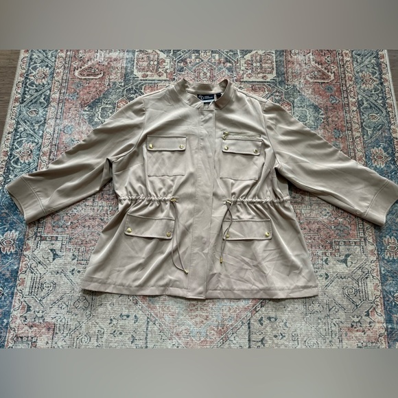 ADDED Dimensions Khaki Coat/Size 3XL - Picture 1 of 6